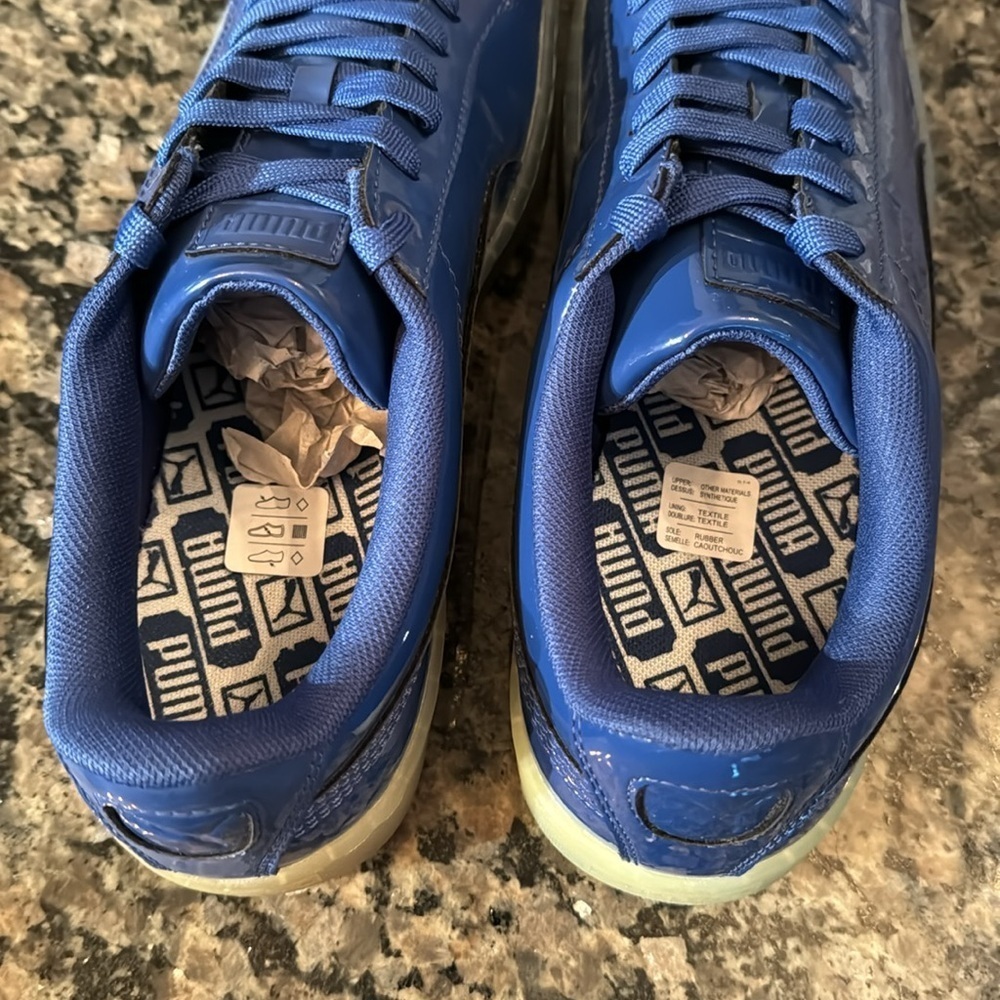 Puma Basket patent Ice Fade blue sneakers NIB 9.5 - Picture 5 of 10
